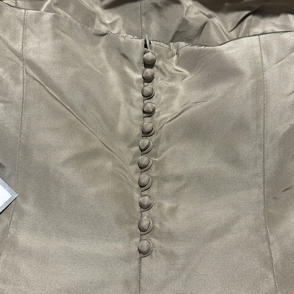 J CREW NWT Elegant Strapless A-Line Midi Dress San Color 100% Silk Size 8 - Picture 7 of 10